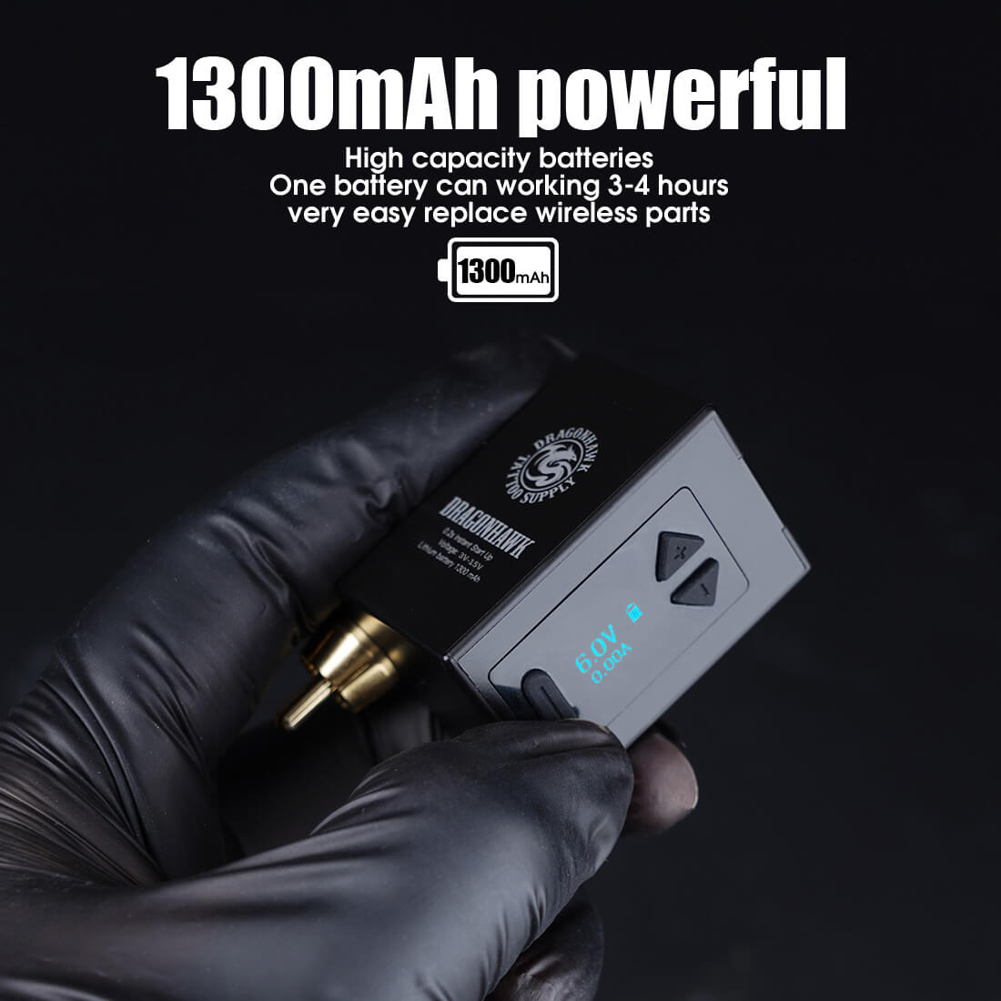 Dragonhawk B1 Wireless Tattoo Battery